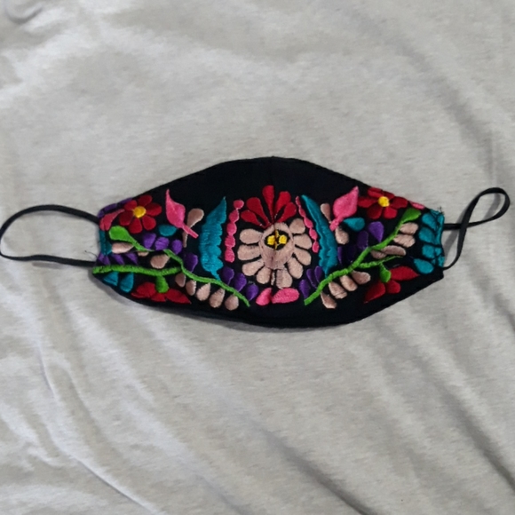 handmade Accessories - Mexican Embroidered Face Mask